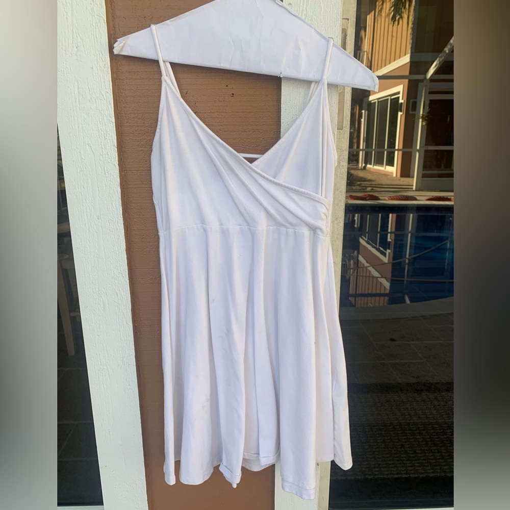 Cross cross white dress